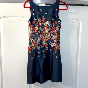 00 petite blue dress with flowers
